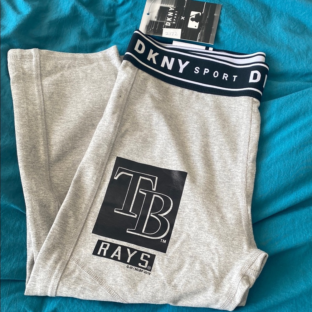Tampa Bay Rays DKNY Kids High Waist Gray Leggings Size XL NWT
